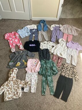 12 Month Baby Girl Clothing Lot - Fall/Winter